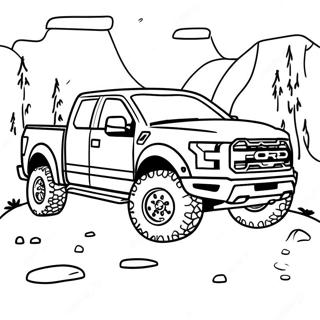 Ford Raptor Off Road Aventyr Malarbild 121938-56521