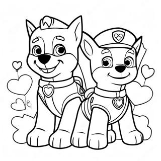 Paw Patrol Alla Hjartans Dag Malarbild 122039-56594