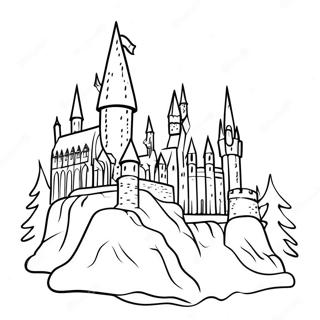 Hogwarts Slott Jul Malarbild 122143-56677