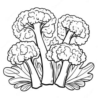 Broccolifamilj Malarbild 122556-57068