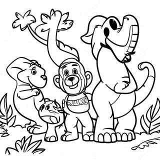 Jumanji Djur I Djungeln Malarbild 122606-57099