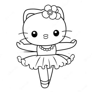 Hello Kitty Ballerina Kontur Malarbild 122656-57130