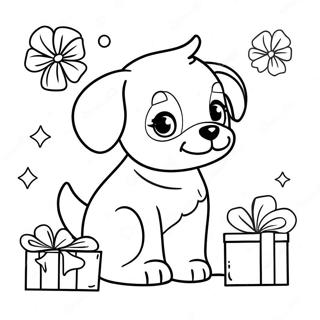 Bedarande Julvalp Med Presenter Malarbild 122840 57281