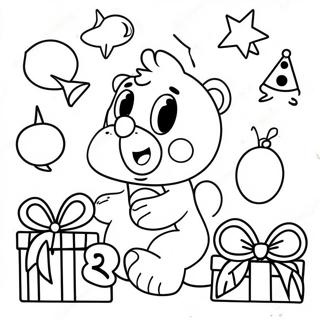 Glad 2-Årsdag Målarbilder