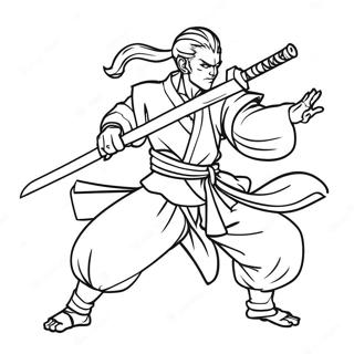 Tengen Uzui I Dynamisk Pose Malarbild 123070-57462