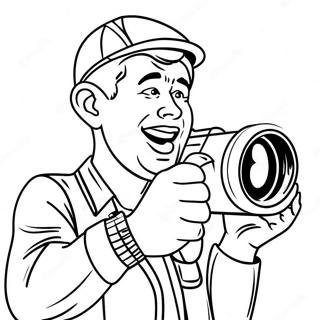 Exalterad Kameraman Skibidi Malarbild 123380-57703