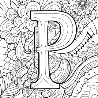 Funky Bokstav F Malarbild 123407-57727