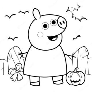 Peppa Pig Halloween Målarbilder