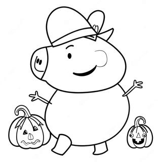 Peppa Pig Halloween Malarbild 123532-57810