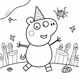 Peppa Pig Halloween Malarbild 123532-57811