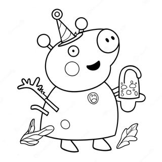 Skrammande Peppa Pig I Kostym Malarbild 123533-57814