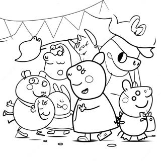 Peppa Pig Halloween Målarbilder