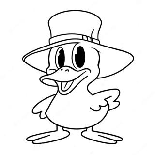 Rolig Daffy Duck I Hatt Malarbild 123970-58154