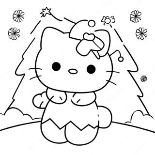 God Jul Hello Kitty Malarbild 124121-58363