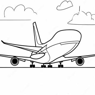 747 Flygplan Som Lyfter Malarbild 124176-58414