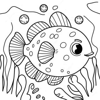 Pufffisk I Korallrev Malarbild 124203-58439