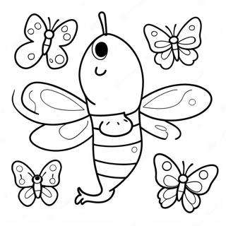 Skipper Med Fargglada Fjarilar Malarbild 124408 58590