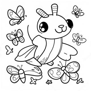 Skipper Med Fargglada Fjarilar Malarbild 124408 58592