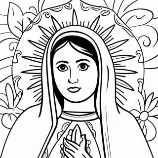 Vacker Var Fru Av Guadalupe Malarbild 124510 58667