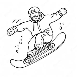 Cool Snowboardakare I Aktion Malarbild 125308-59286