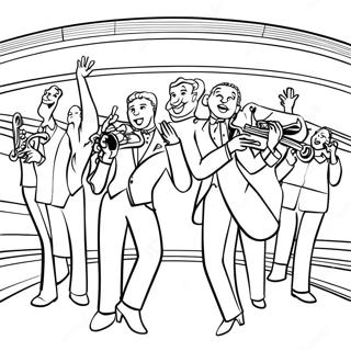 Spännande Musikal Teaterscen Målarbild Målarbilder