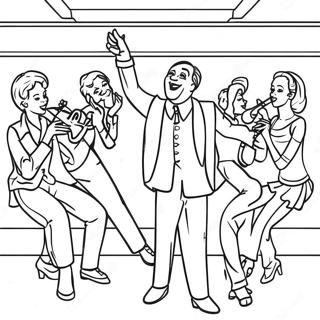 Spännande Musikal Teaterscen Målarbild Målarbilder