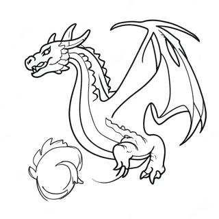 Vild Elddrake I Flykt Malarbild 125540-59469