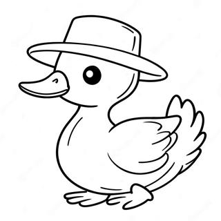 Glad Pappersanka Med Hatt Malarbild 125645-59554