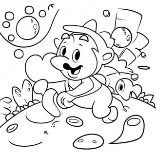 Aventyrlig 90 Tals Tecknad Serie Scen Malarbild 125696 59589