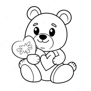 Charmig Nallebjorn Hallande Hjarta Malarbild 125724 59617