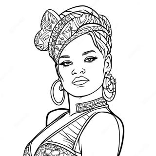 Rihanna I Glamoros Outfit Malarbild 126162 59953