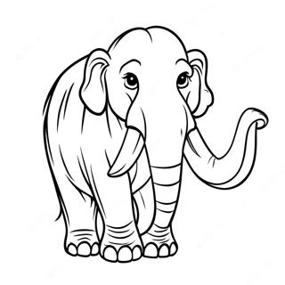 Realistisk Malarbild Av En Ullharig Mammut 126189 59978