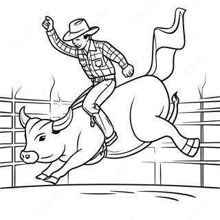 Spannande Tjur Ritt Tavling Malarbild 126885 60511