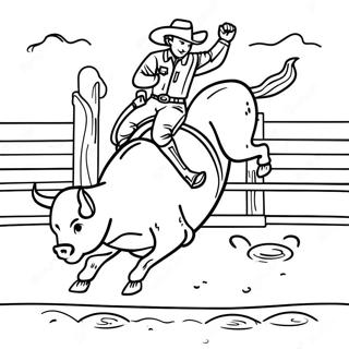 Spannande Tjur Ritt Tavling Malarbild 126885 60512