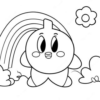 Kirby Med En Regnbage Malarbild 12726-2530