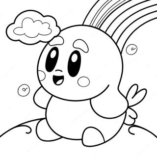 Kirby Med En Regnbage Malarbild 12726-2531