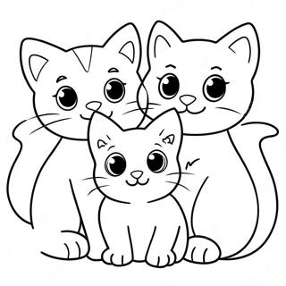 Nyfikna Kattungar Som Utforskar Malarbild 127272 60818
