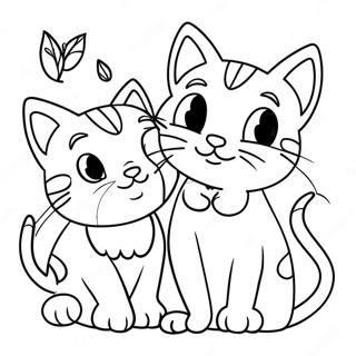 Nyfikna Kattungar Som Utforskar Malarbild 127272 60819