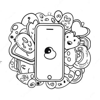Iphone Omgiven Av Roliga Klistermarken Malarbild 127425-60936