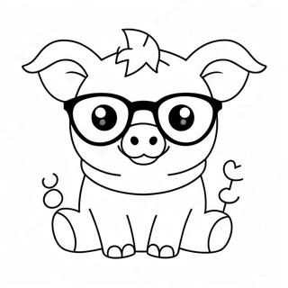 Bedarande Kawaii Gris Med Solglasogon Malarbild 127707-61276