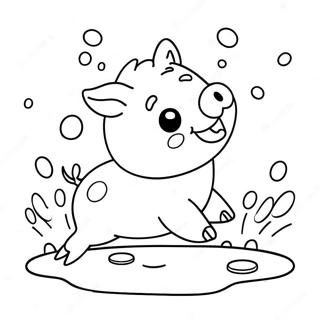 Glad Kawaii Gris Sprutande I Lera Malarbild 127708-61278