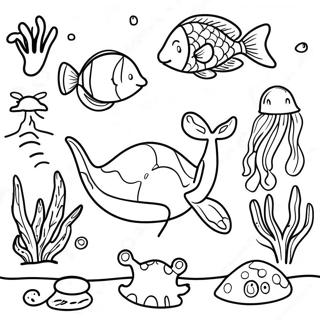 Livlig Havsdjurens Livsmiljo Malarbild 127734 61304