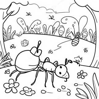 Fargglada Myror I En Tradgard Malarbild 127758 61316