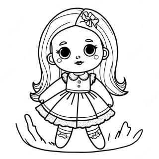 Skrammande Trasig Docka Malarbild 127939-61457