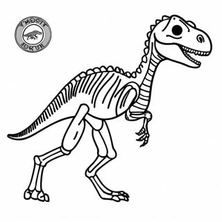 Velociraptor Fossilskelett Malarbild 127993-61505
