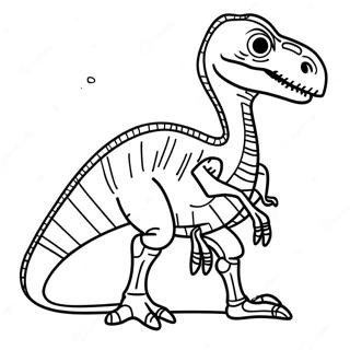 Velociraptor Fossilskelett Malarbild 127993-61507