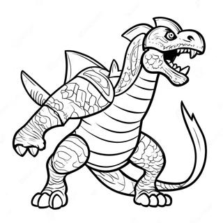 Modig Monsterjagare I Aktion Malarbild 128121-61600