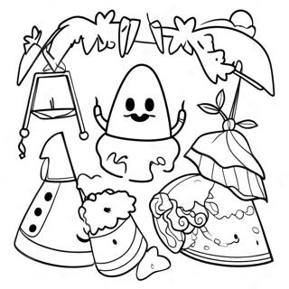 Fargglada Las Posadas Dekorationer Malarbild 128175 61647