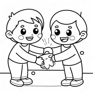 Glada Barn Handtvatt Malarbild 128273-61715