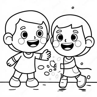 Glada Barn Handtvatt Malarbild 128273-61716